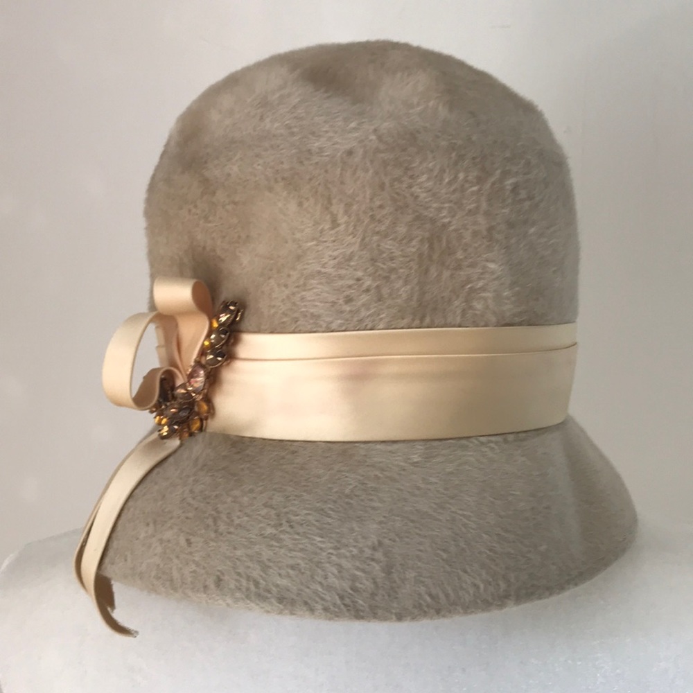 Vintage Martelle West Germany Tan Felted Wool Hat
